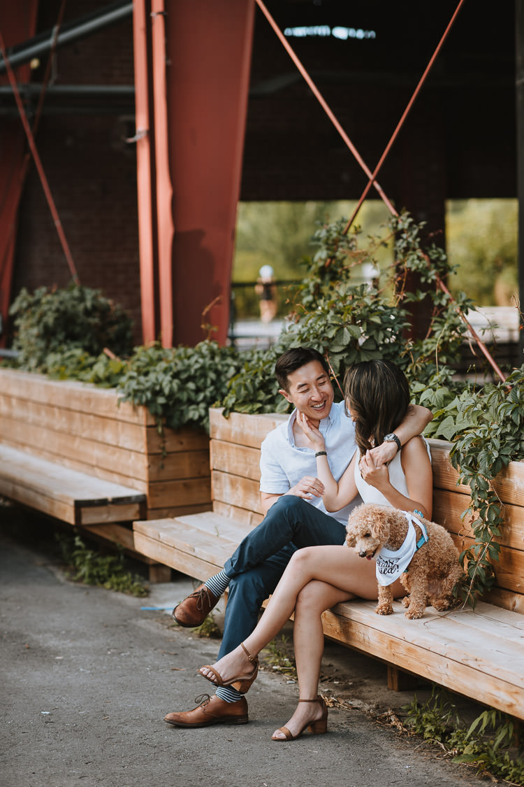 Evergreen Brickworks engagement photo session