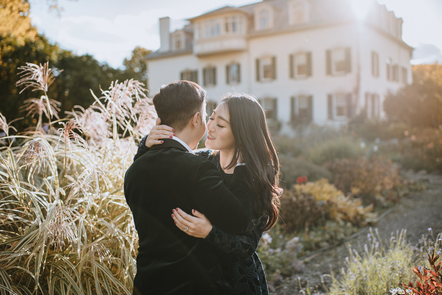 Engagement photo at the Spadina Museum in Toronto