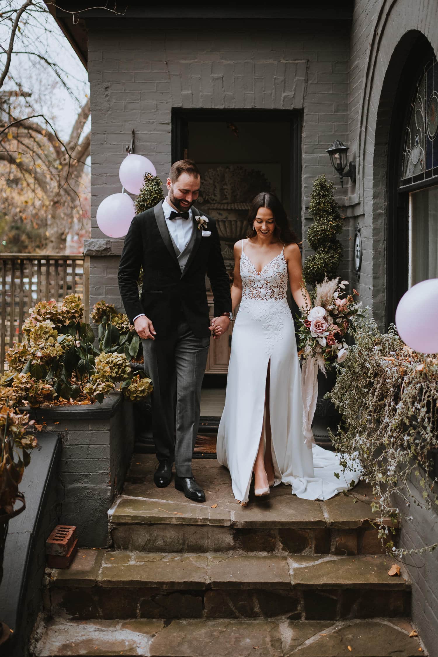 Bride and groom portrait in toronto