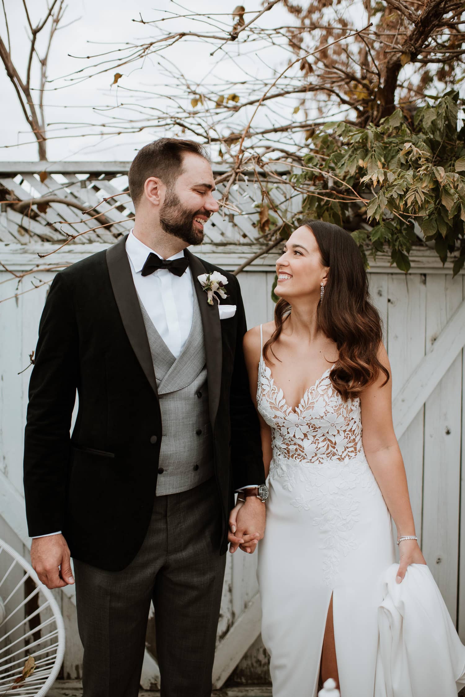 candid bride and groom portrait at the rooftop of their bridal suite