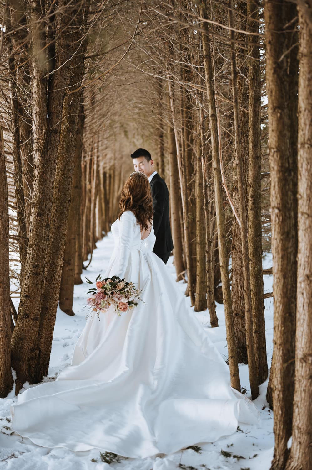 Cranberry Creek Gardens micro wedding portrait in the forest