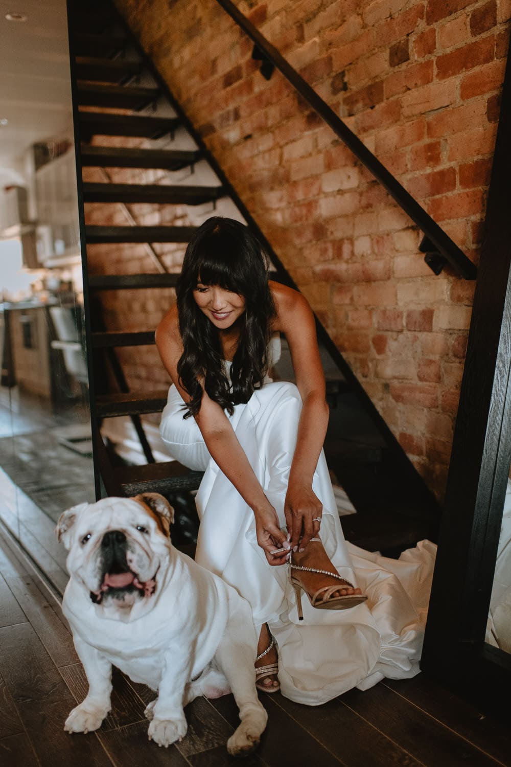 Toronto Backyard Micro Wedding Bride getting ready at home