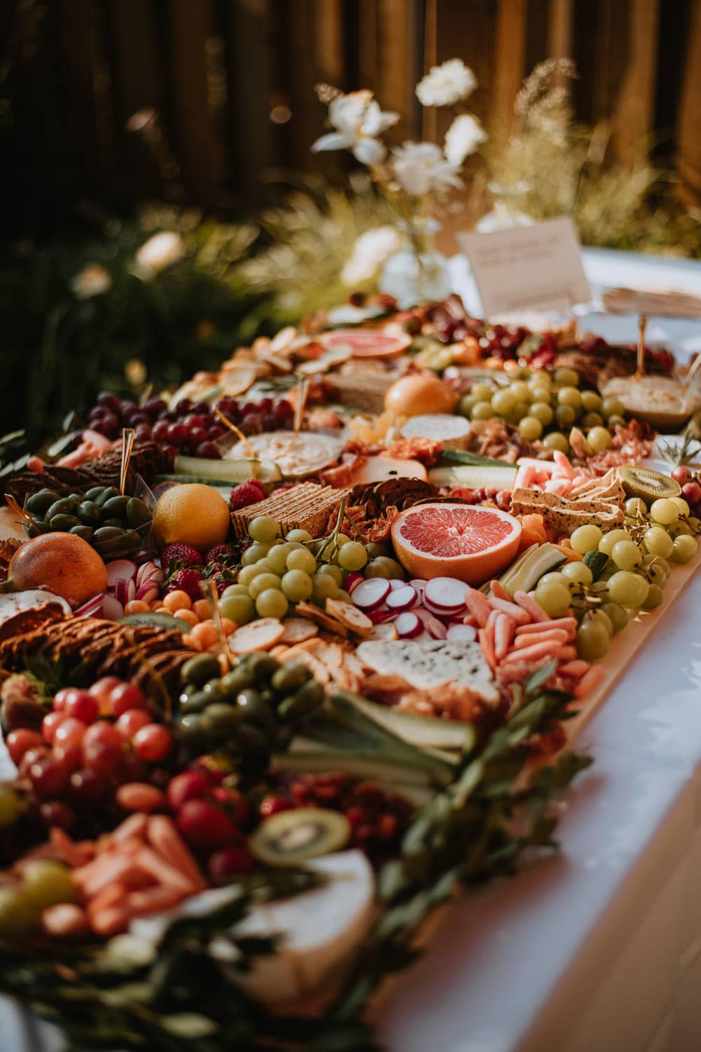 Toronto Backyard Micro Wedding Charcuterie board during Cocktail Hour