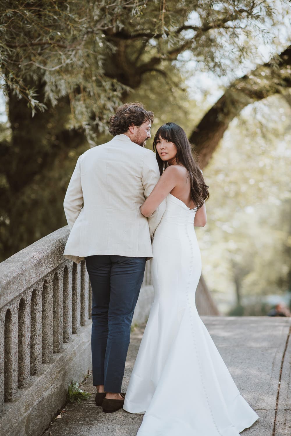 Toronto Island Wedding Photo on the bridge