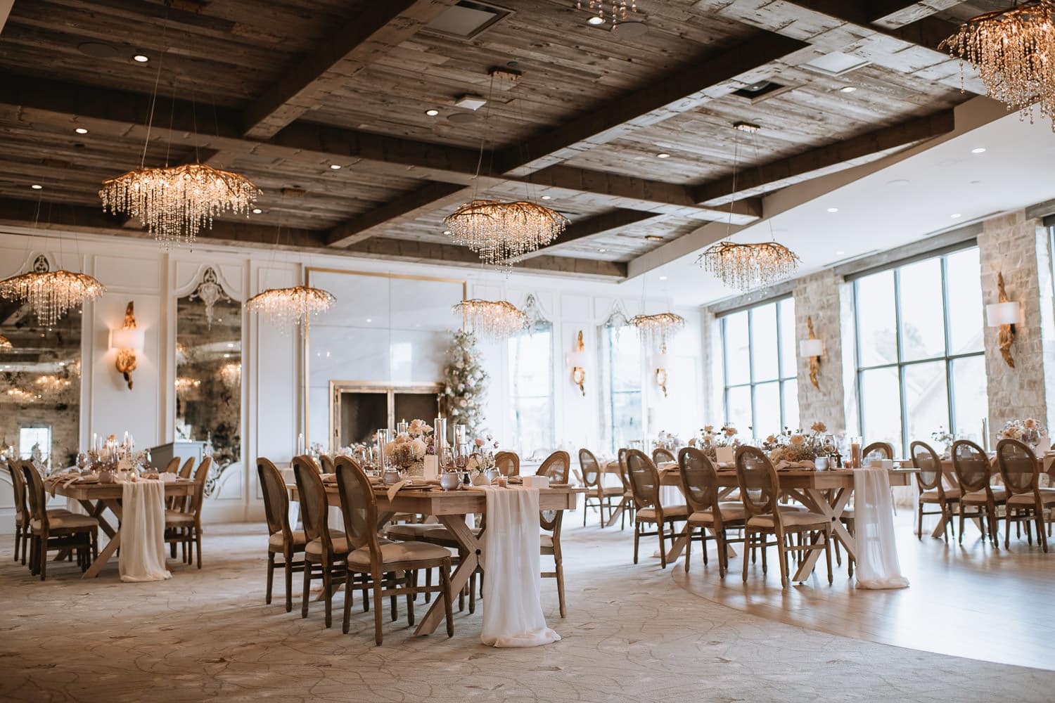 Elora Mill The Grand wedding reception decor