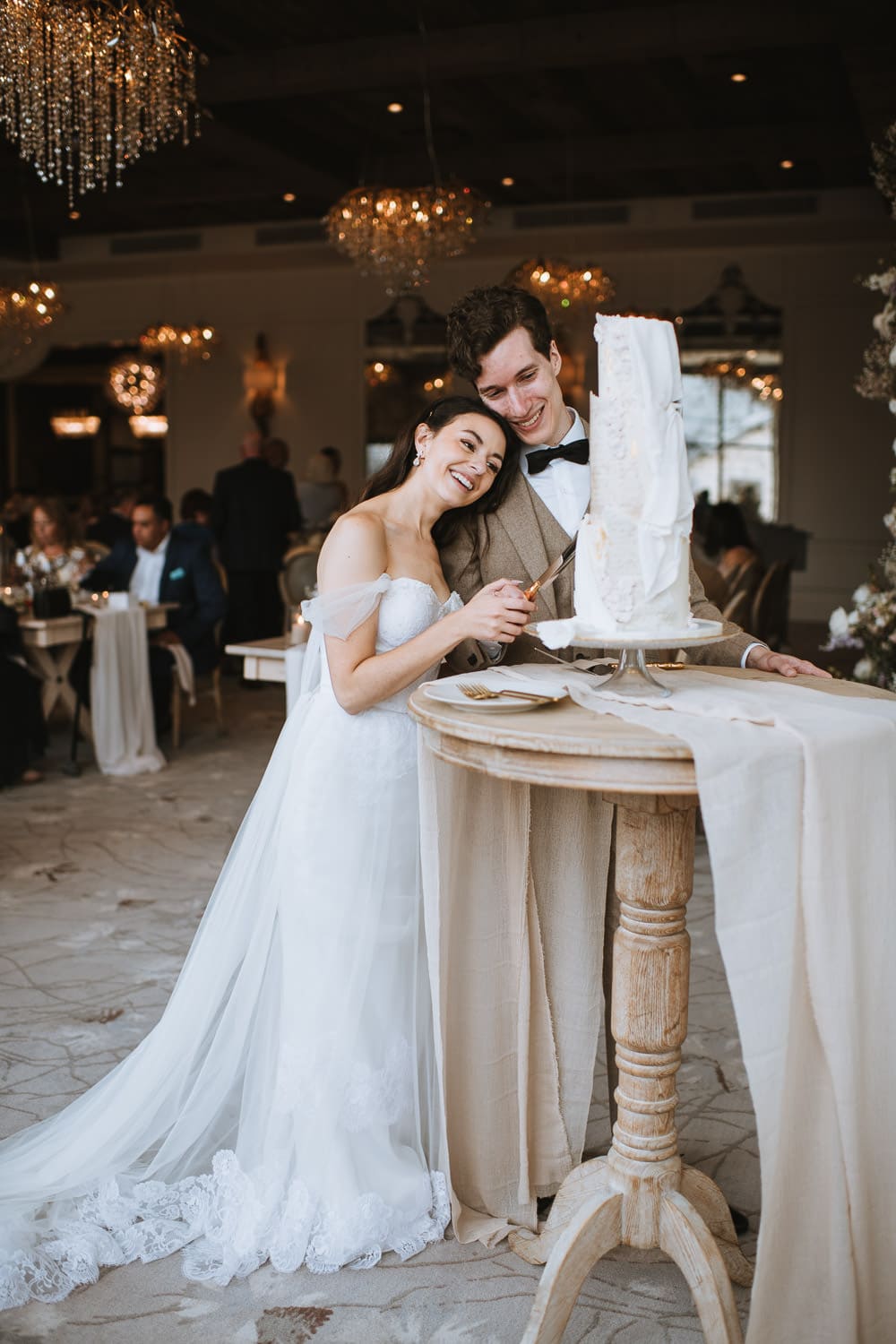 cake cutting photo at the Elora Mill