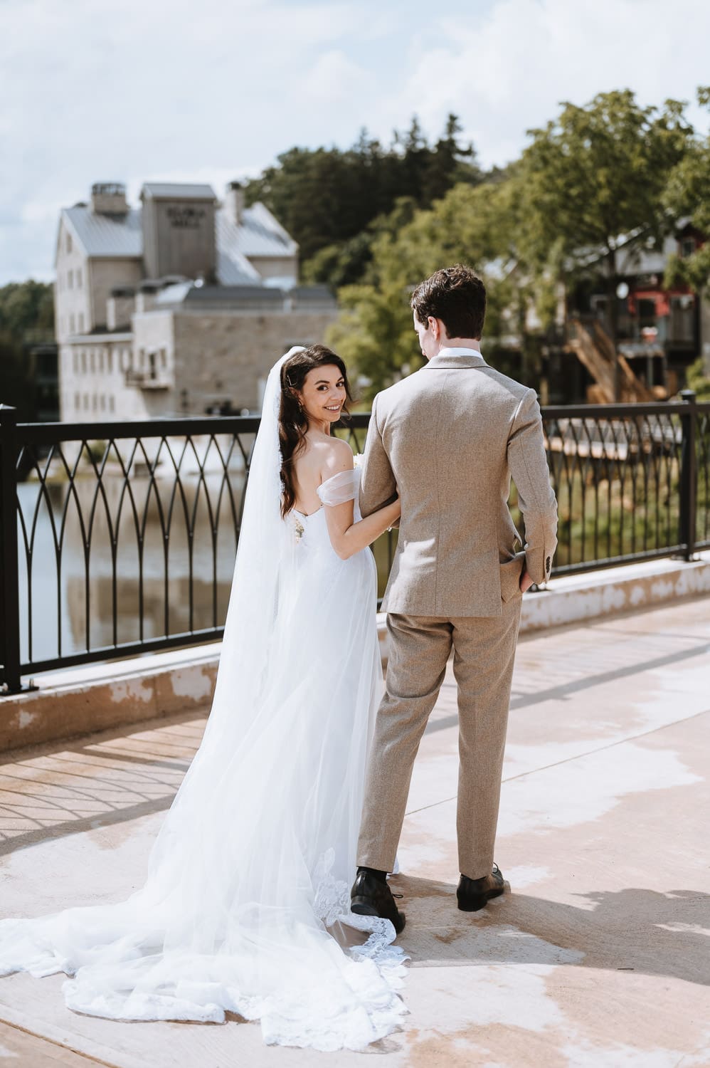 Elora Mill wedding photo