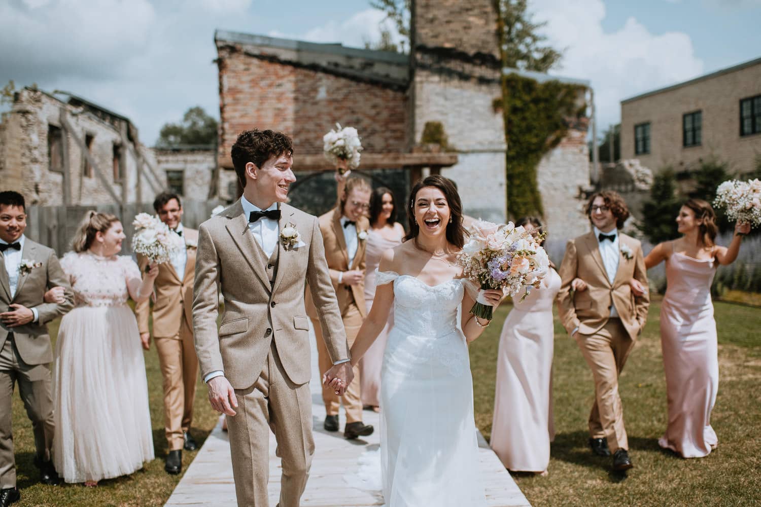 Elora mill outdoor chapel wedding