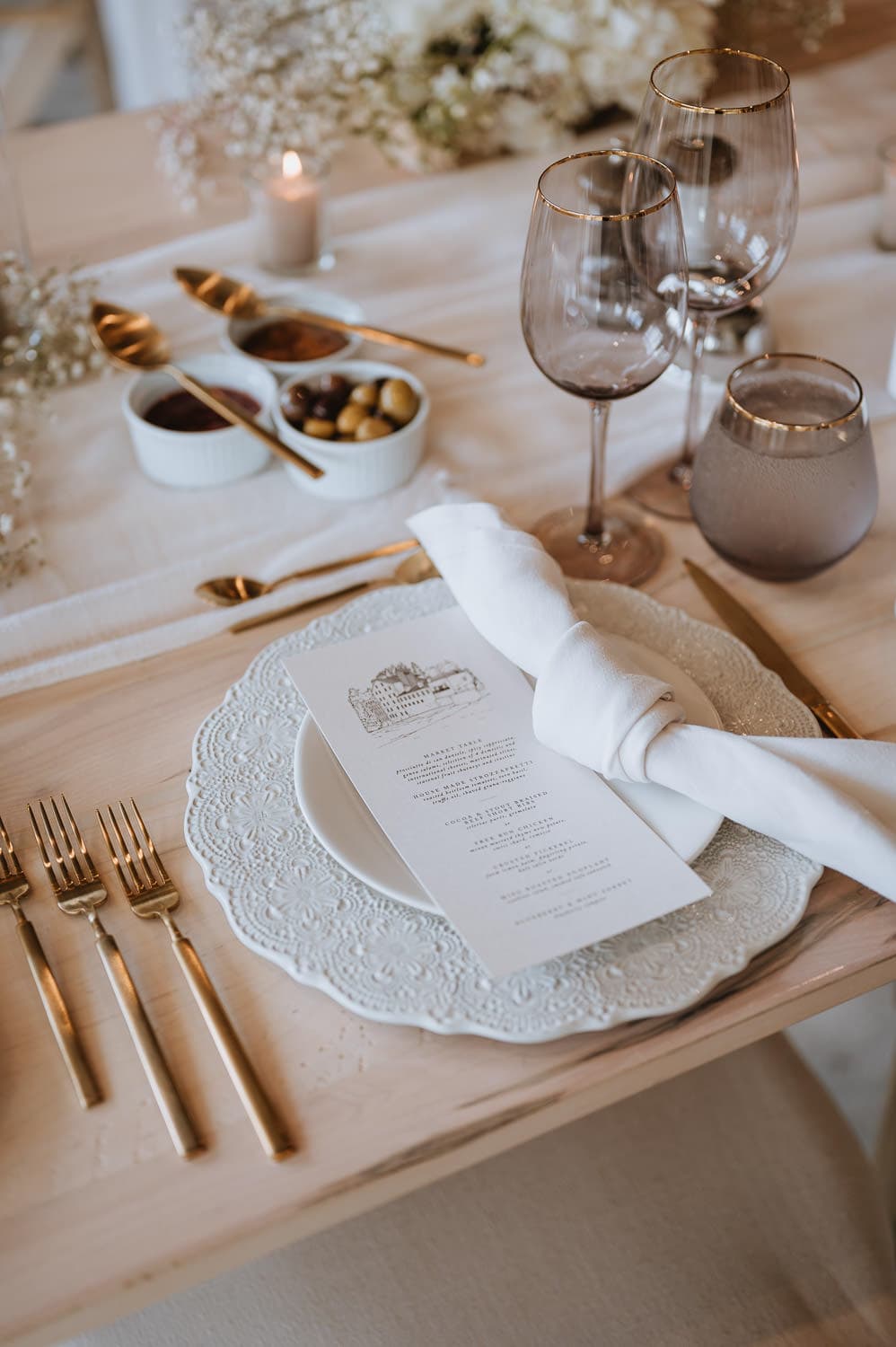 Elora Mill wedding table setting