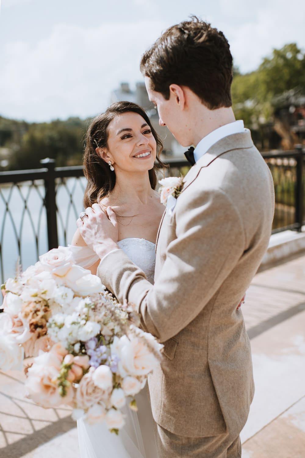 Town of Elora wedding portrait