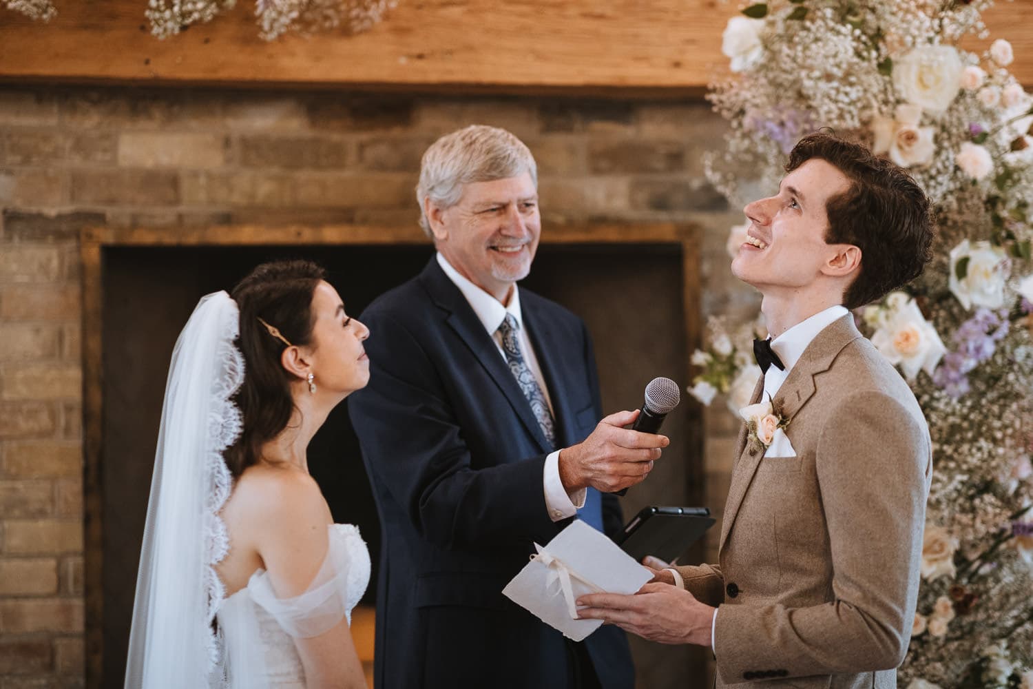 elora mill indoor chapel ceremony vow exchange