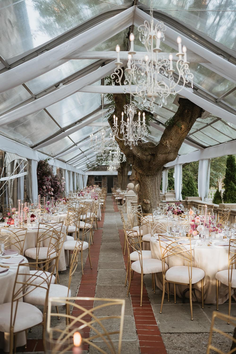 Graydon Hall reception at the terrace under a tent