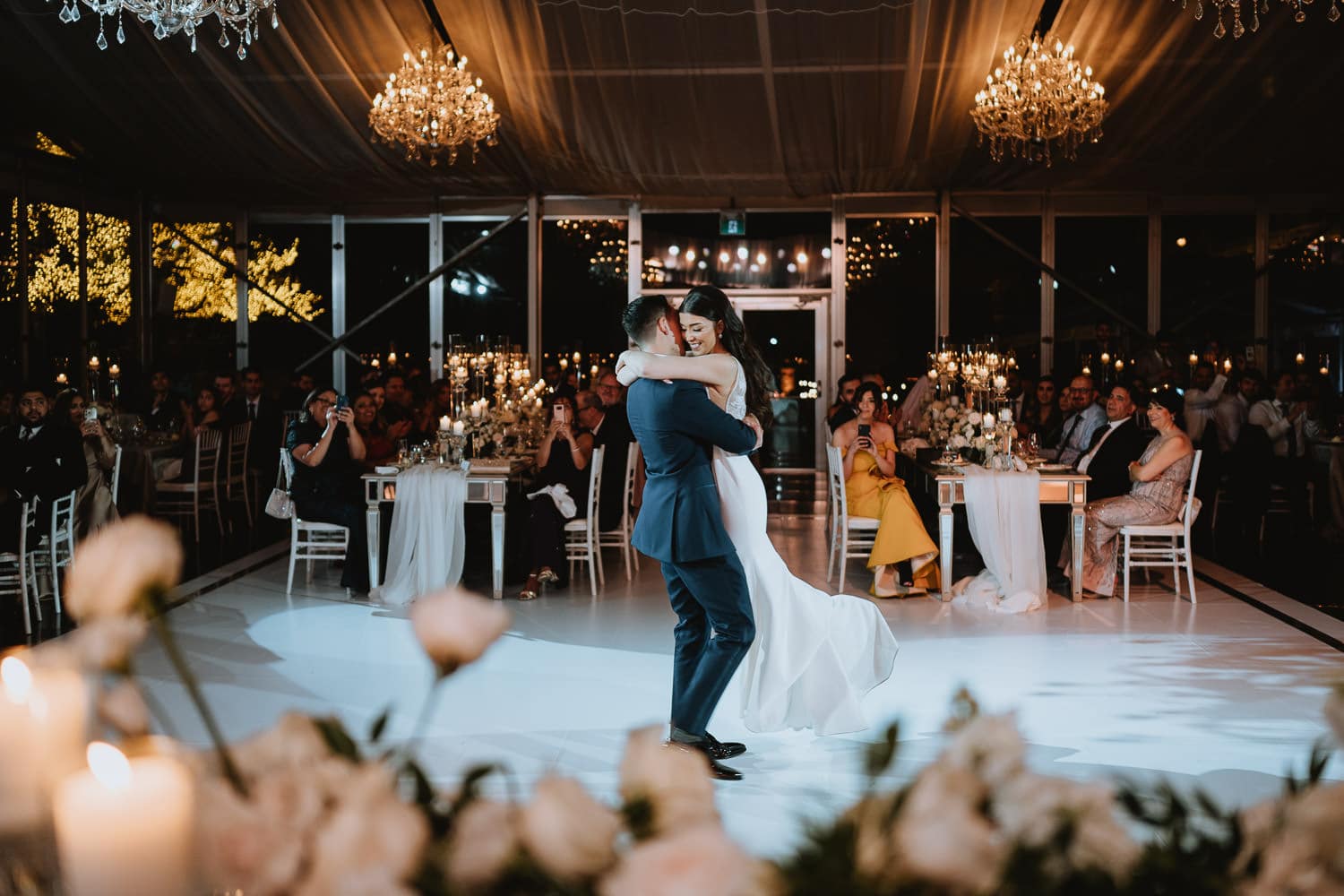 Casa Loma Glass Pavilion Wedding Reception first dance