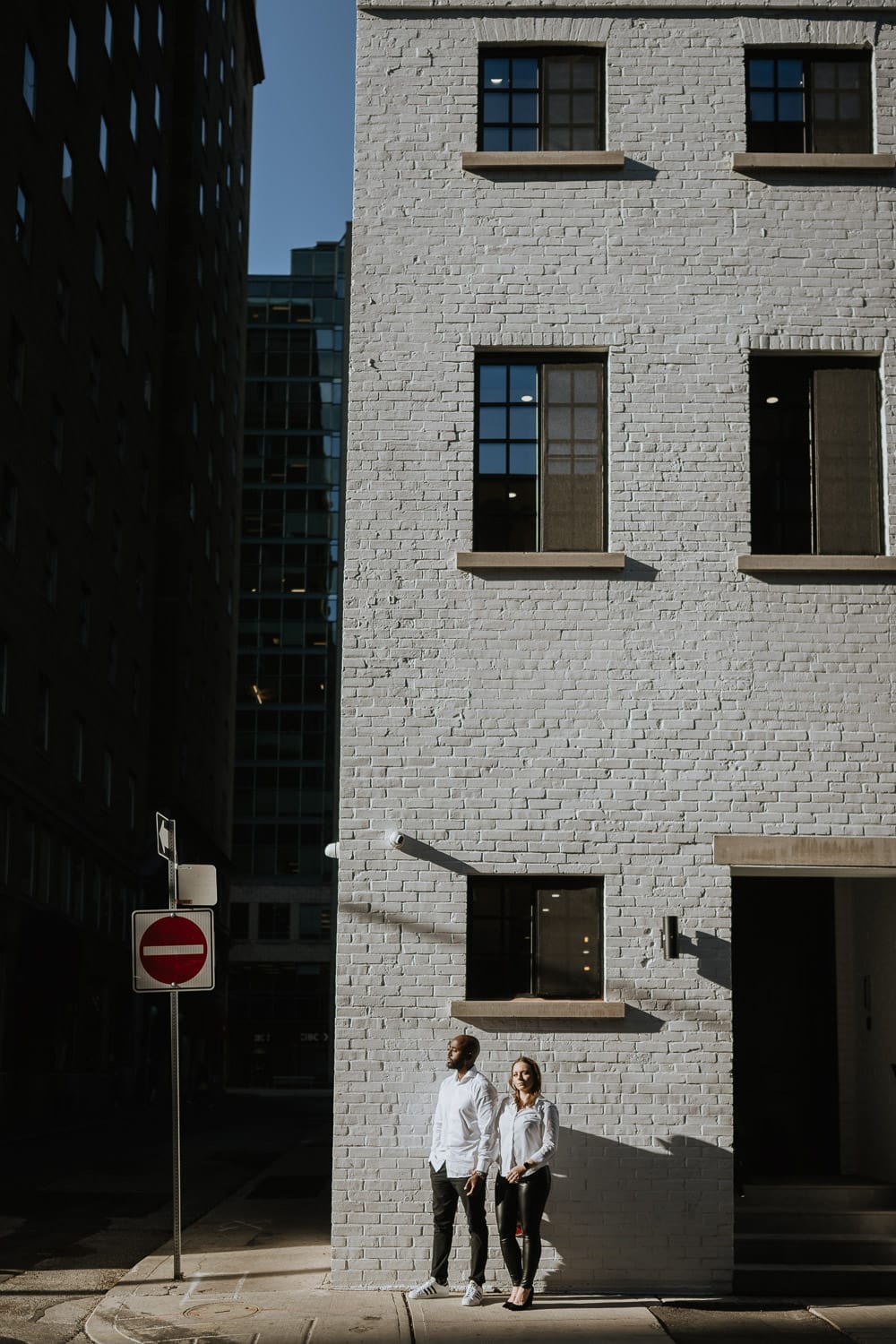 A hidden gem for engagtement photos near the Financial District and St. Lawrence Market in Toronto